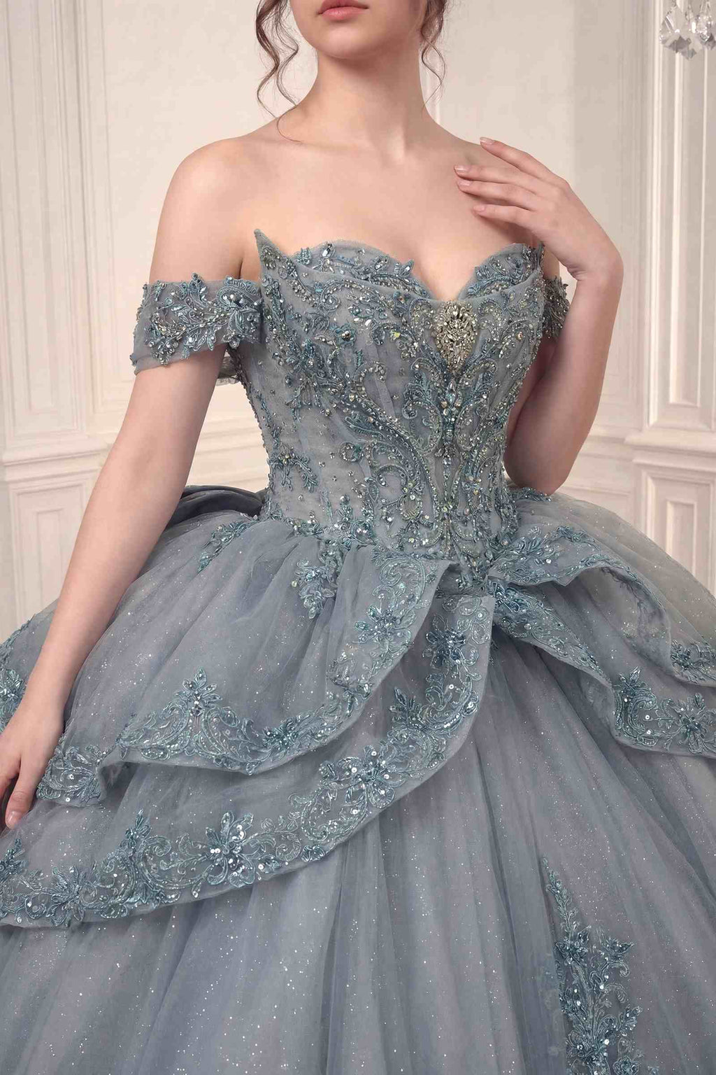 Ladivine 15729 Off the Shoulder Quinceañera Ball Gown