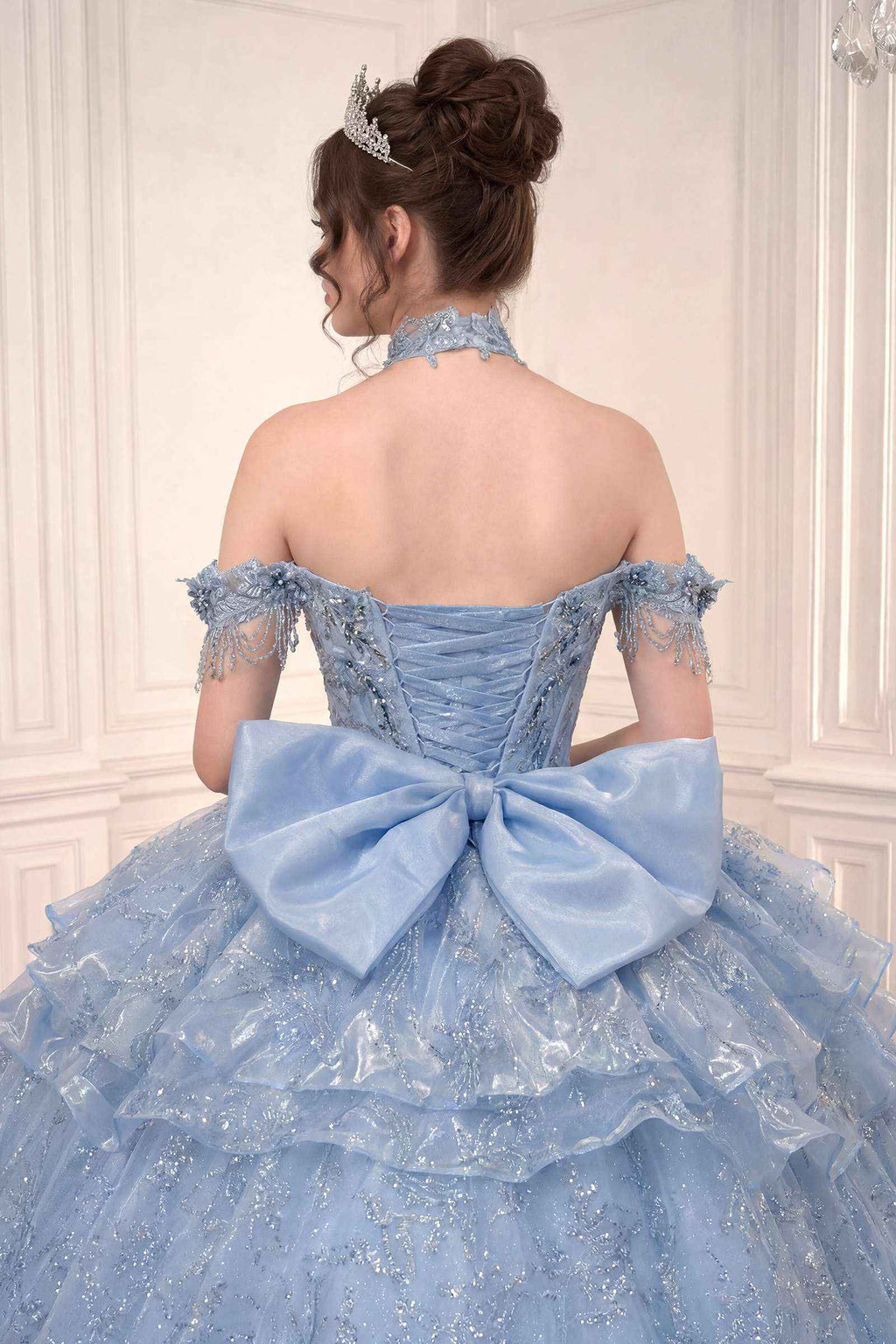 Ladivine 15742 Off the Shoulder Poofy Quinceanera Ball Gown