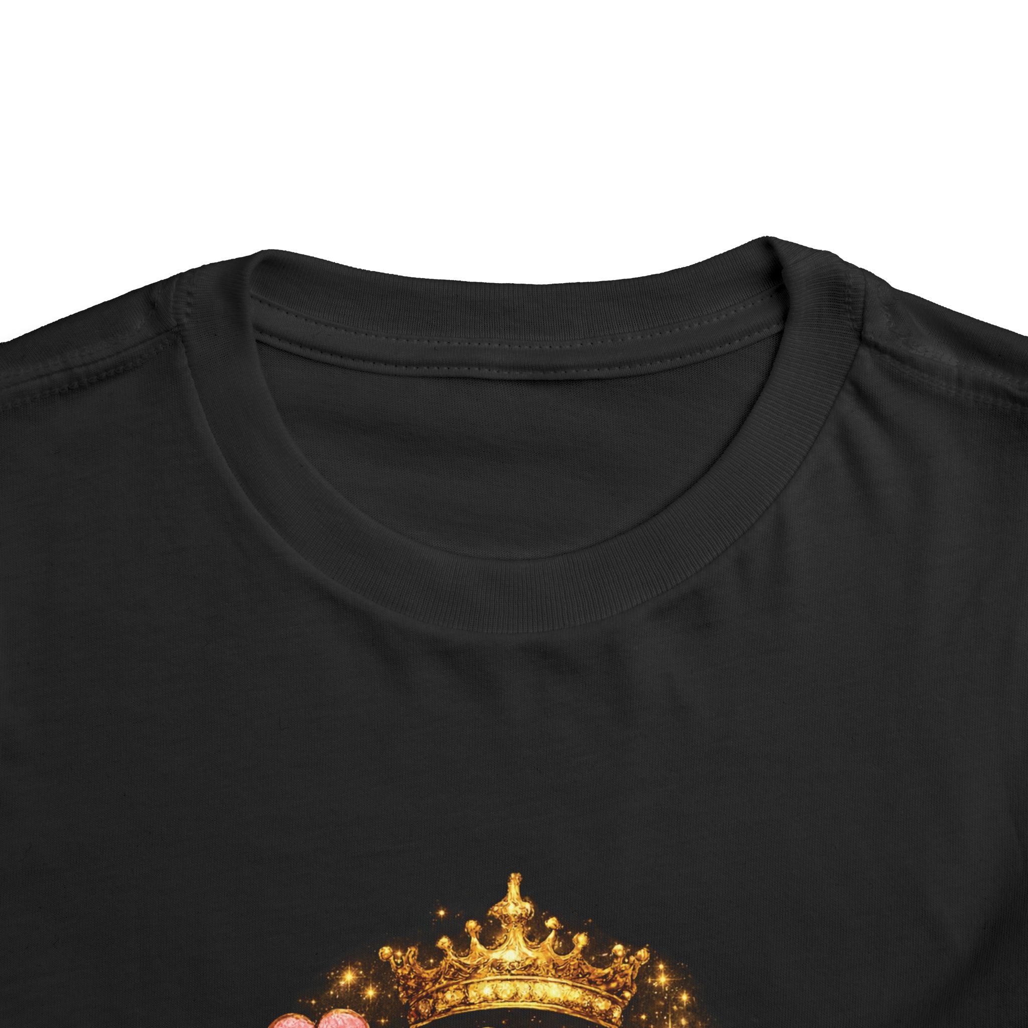 Toddler Tee — "Una Reina Raised Me" Cute Latina Princess Graphic