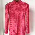 Rose Jacquard Knit Midi Dress