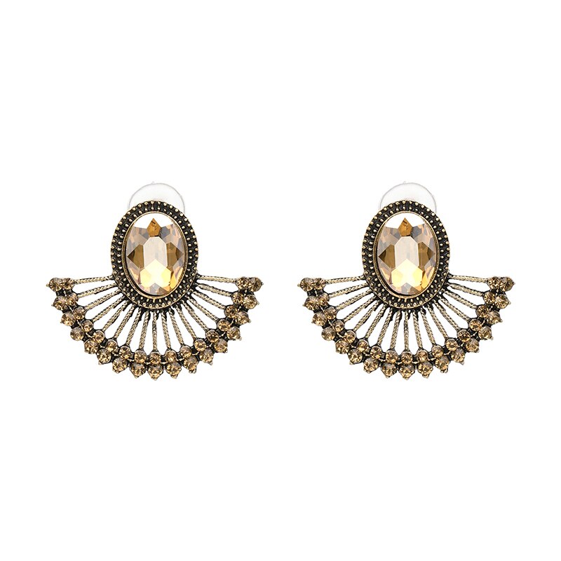 Crystal Fan Fringe Earrings