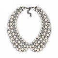 JURAN Fashion Crystal Collar-Style Necklace Choker Collar Bib Statement Simulated Pearl Necklaces for Women Jewelry Trend