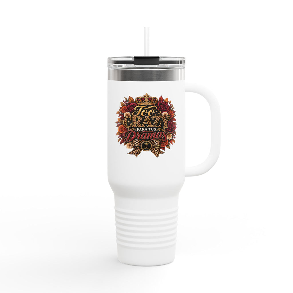 40oz Insulated Travel Mug — Too Crazy Para Tus Dramas – Jaguar Edition