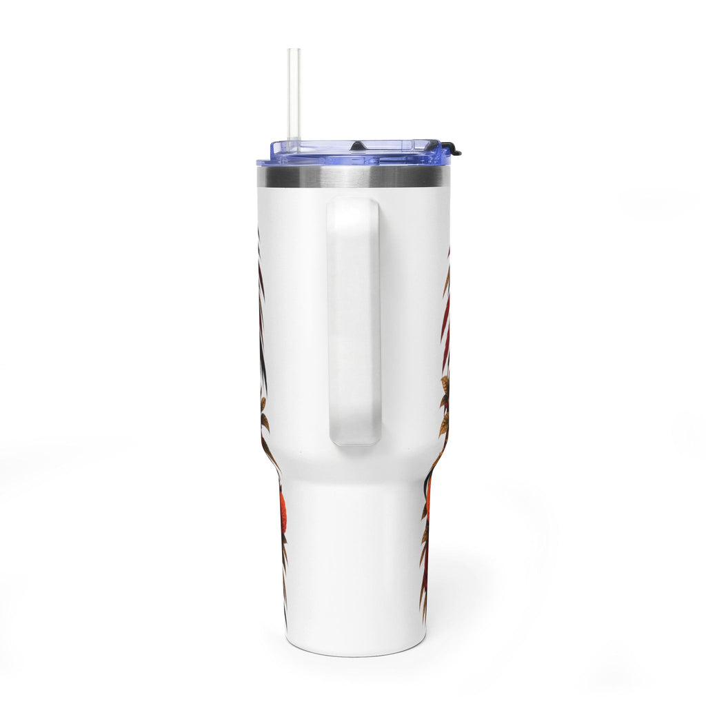 Reina Azteca: Entre Rosas y Cempasúchil | Vacuum Thermal Tumbler, 40oz