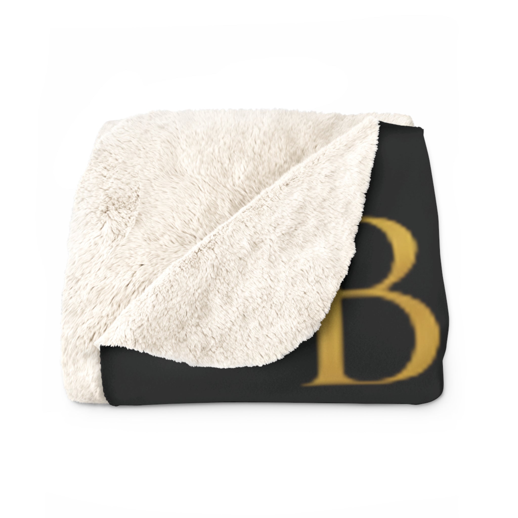 Born to Bloom Sherpa Blanket – Gold Crown Rose Floral Throw