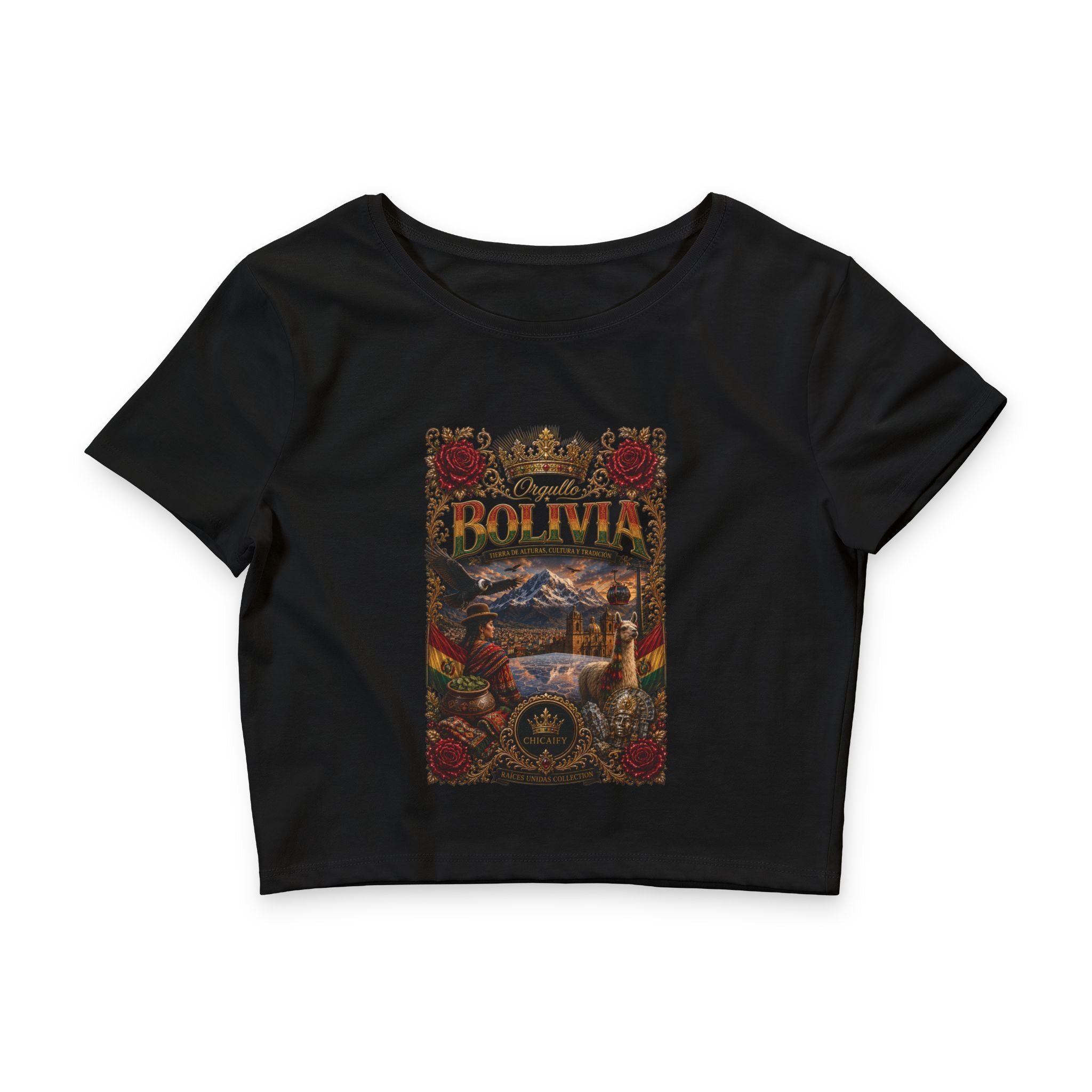 Raíces Unidas — Orgullo Bolivia  Crop Tee