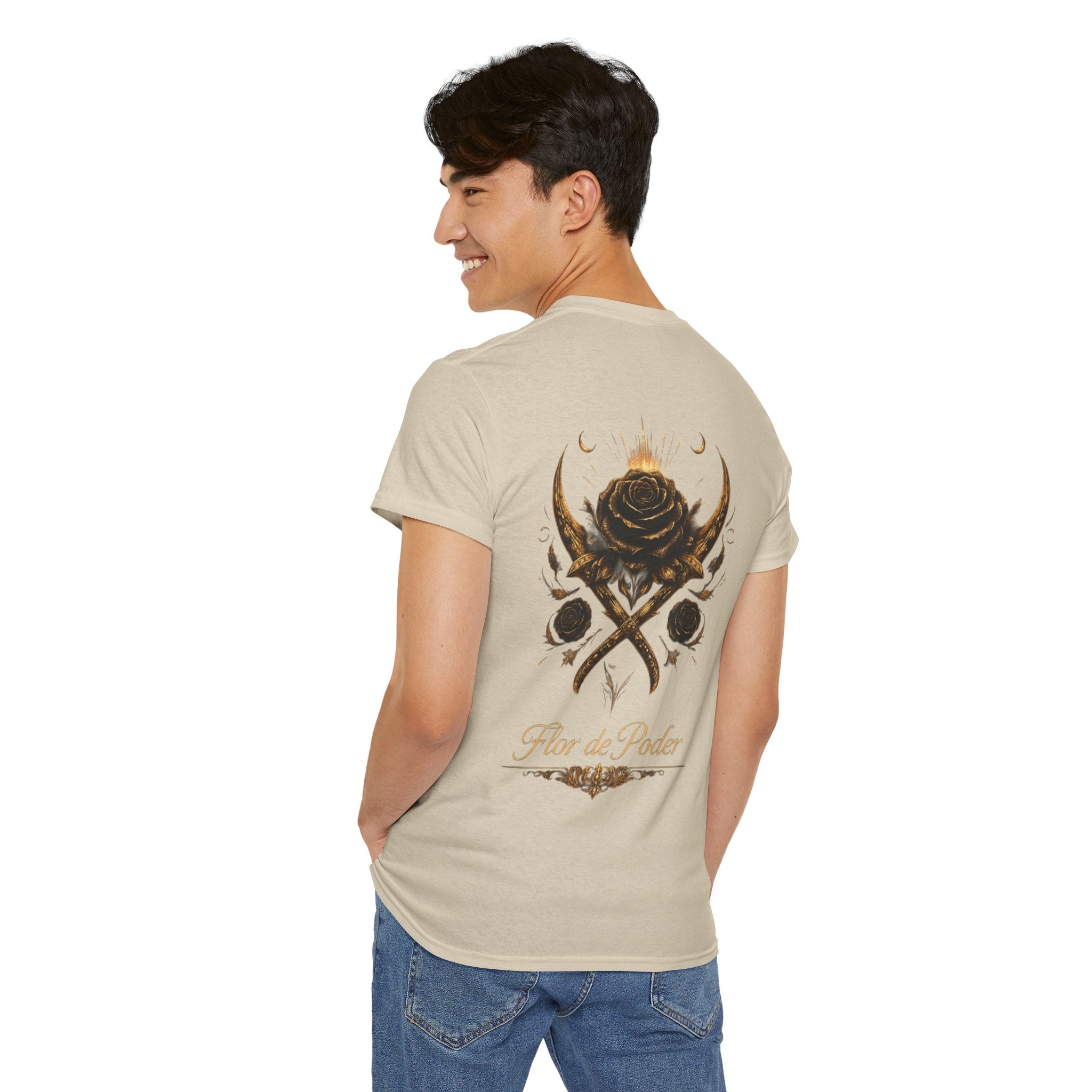 Flor de Poder Rose T‑Shirt — Rose Crest Graphic Tee