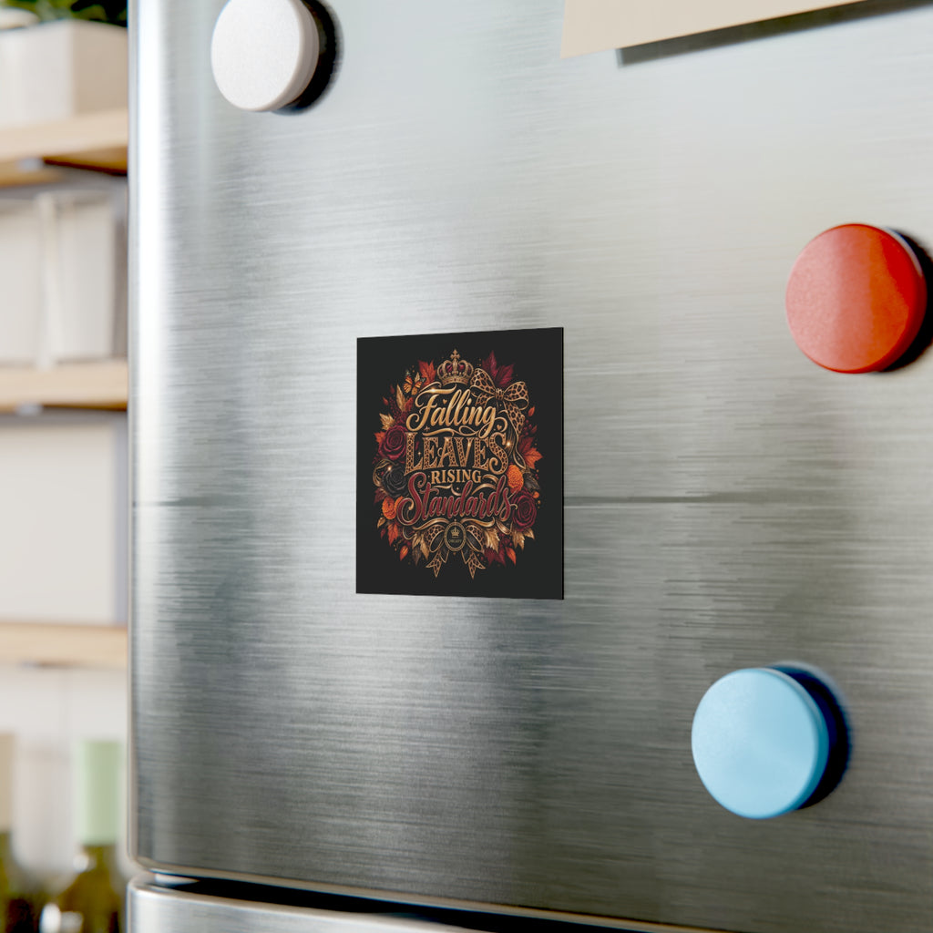 Falling Leaves, Rising Standards | Square Magnet