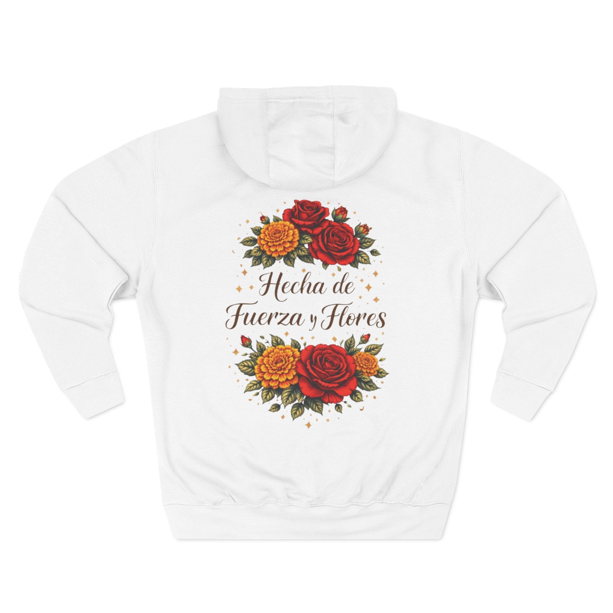 Floral 'Hecha de Fuerza y Flores' Hoodie