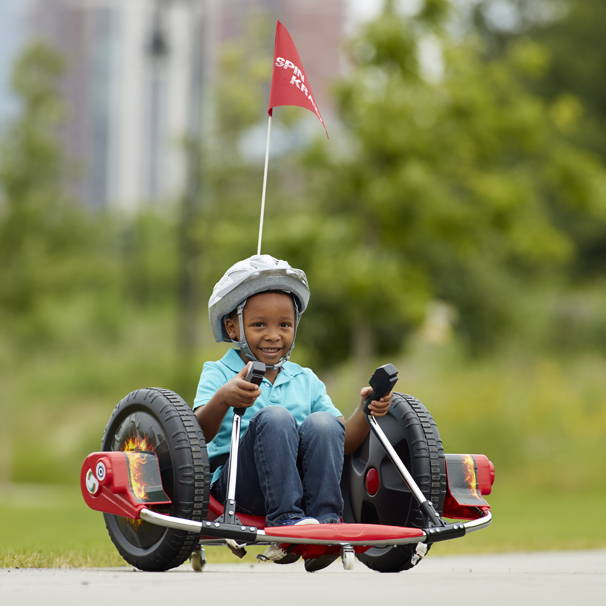 12V Kids' Electric Spin Ride-On Toy | Red