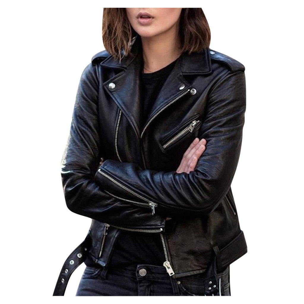 Queen Energy Vegan Zip leather jacket
