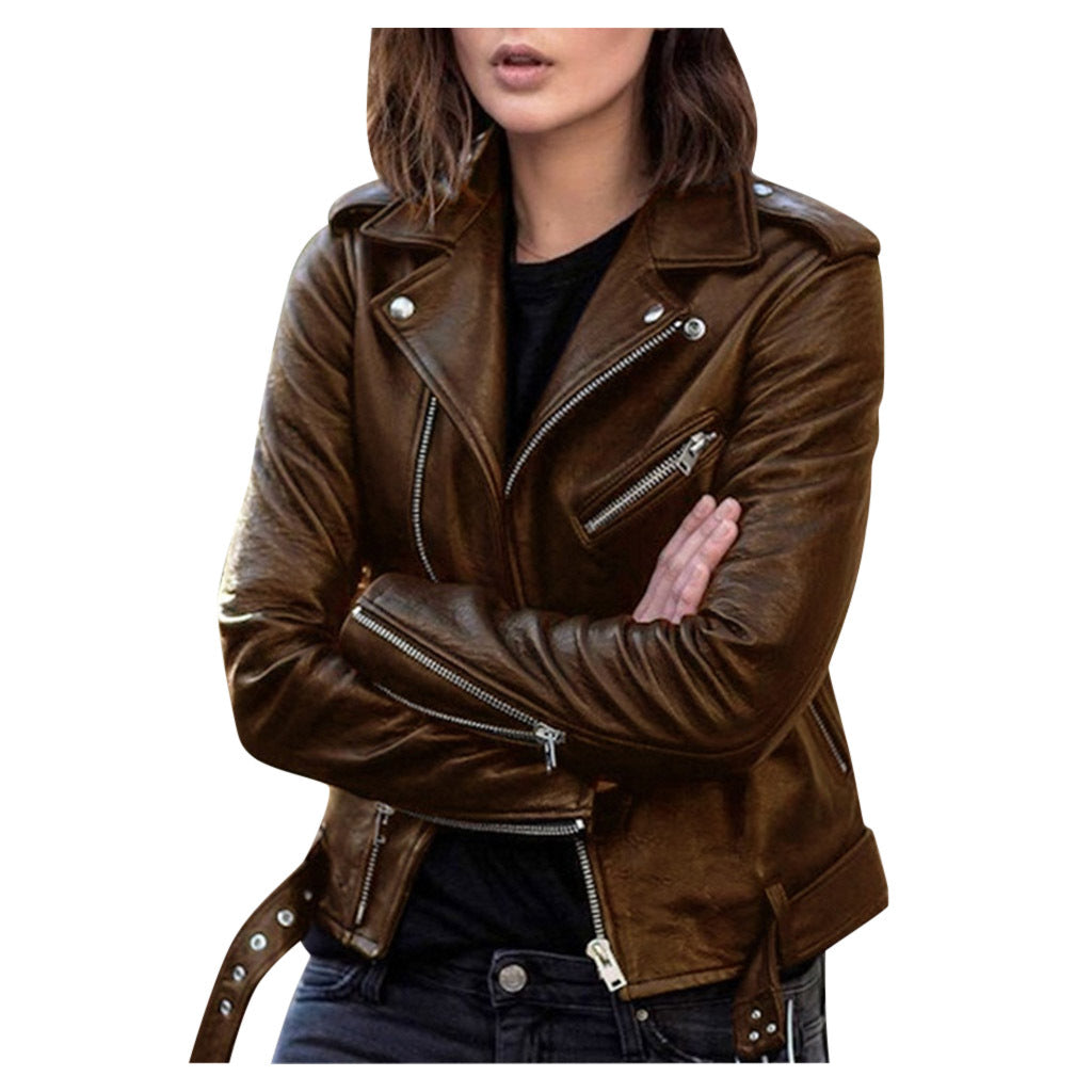 Queen Energy Vegan Zip leather jacket