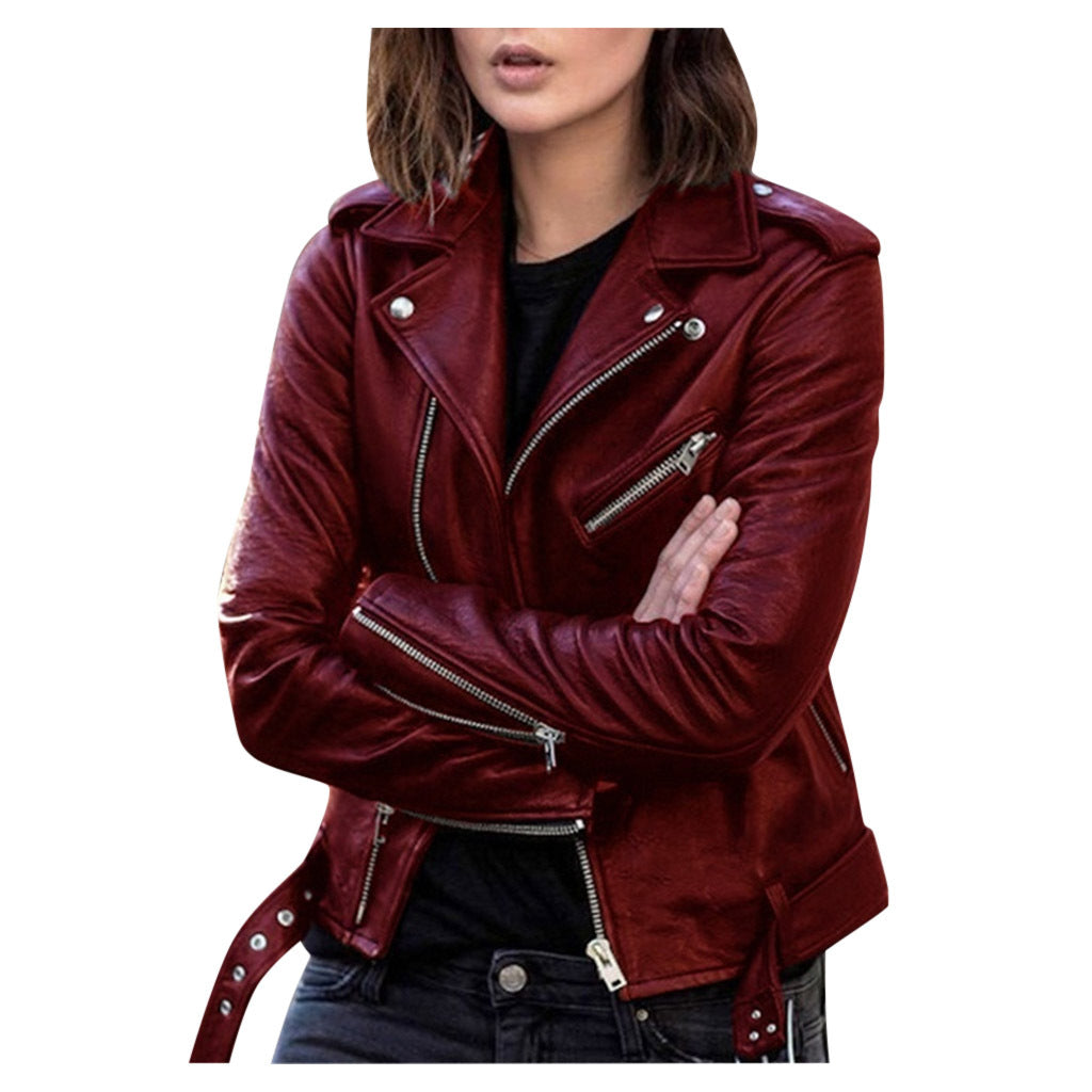Queen Energy Vegan Zip leather jacket
