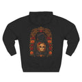 Day of the Dead Skull Backprint Hoodie — Sugar Skull Crown Floral Design