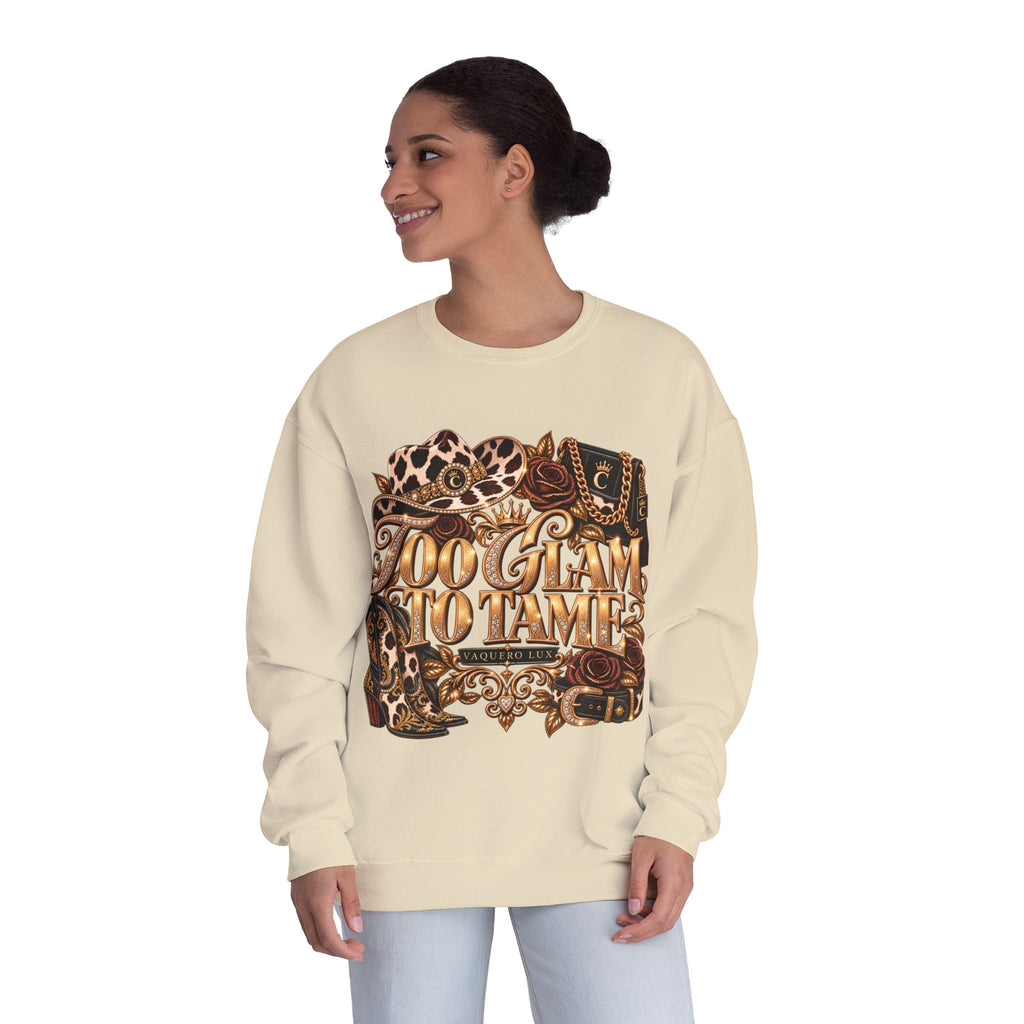 Vaquera Lux – Too Glam to Tame | NuBlend® Crewneck Sweatshirt