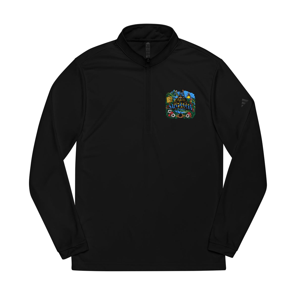 Orgullo Saint Lucia — Raíces Unidas Collection | adidas® Quarter-Zip Pullover (Embroidery)