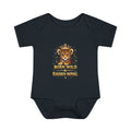 Baby Bodysuit – “Born Wild Raised Royal” Jaguar Cub Graphic Infant Onesie