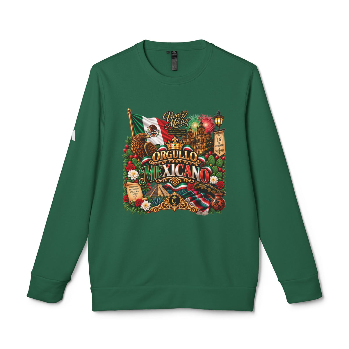 Orgullo Mexicano — Mexican Independence Day Edition | adidas Unisex Fleece Crewneck Sweatshirt