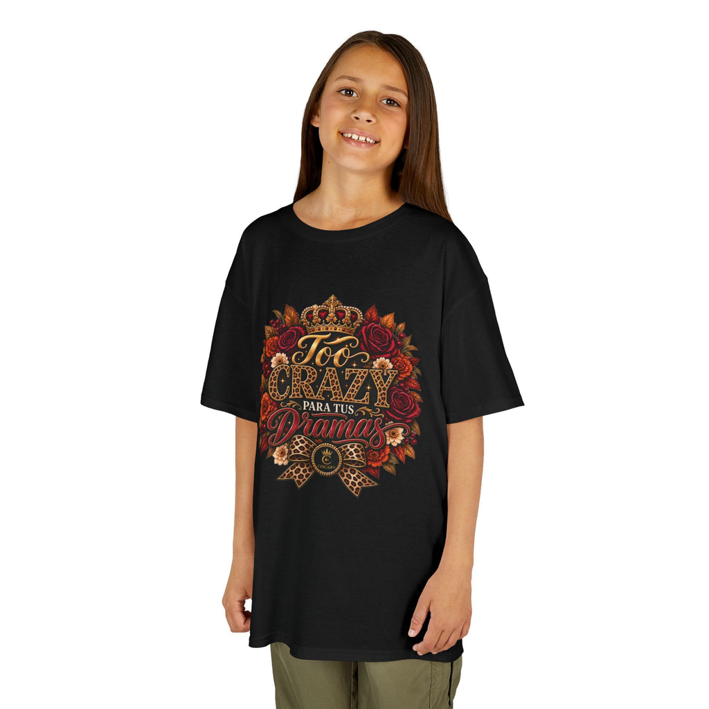 Too Crazy Para Tus Dramas – Jaguar Edition | Kids Heavy Cotton™ Tee