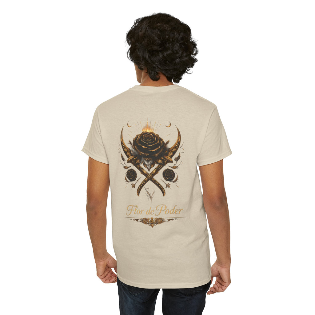 Flor de Poder Rose T‑Shirt — Rose Crest Graphic Tee