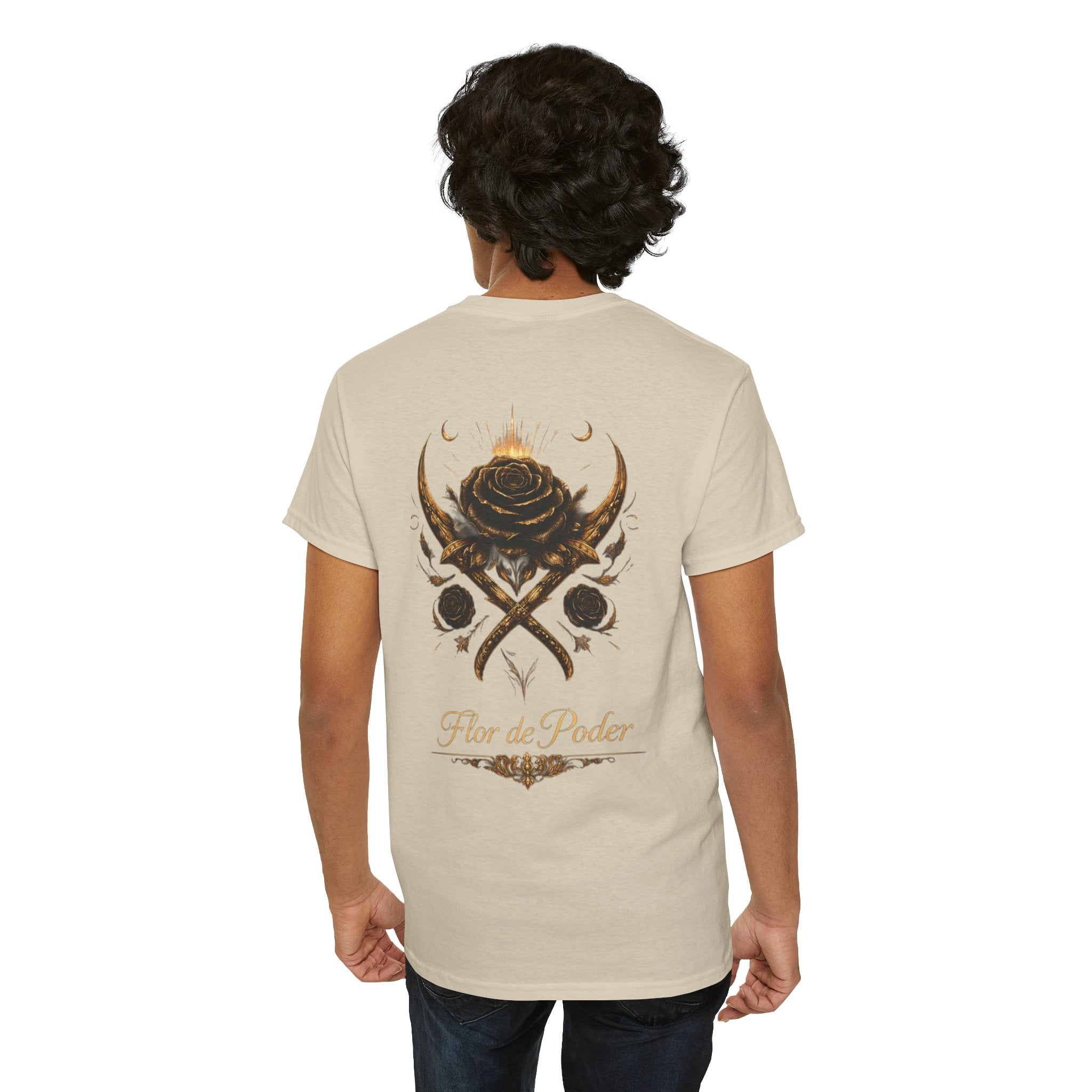 Flor de Poder Rose T‑Shirt — Rose Crest Graphic Tee