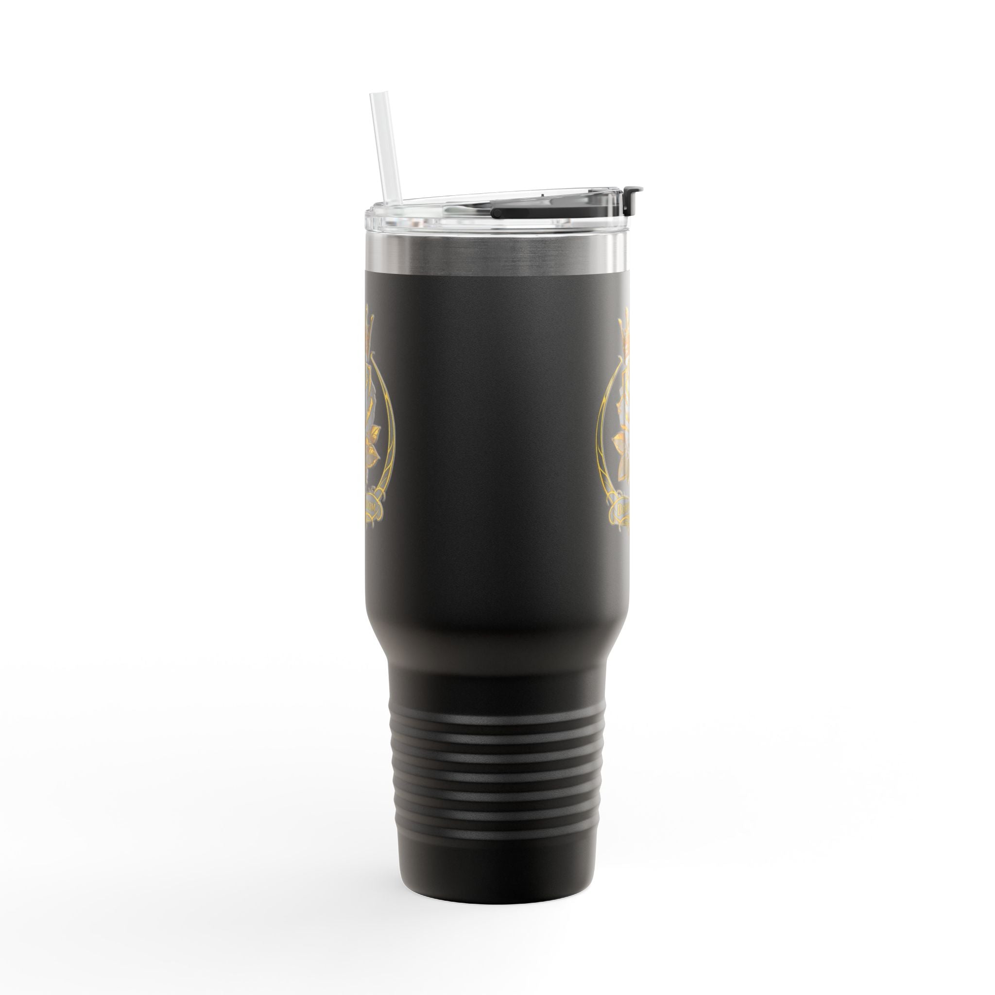 Crowned Black Rose, Travel Mug 40oz | Insulated Tumbler-Born to Bloom