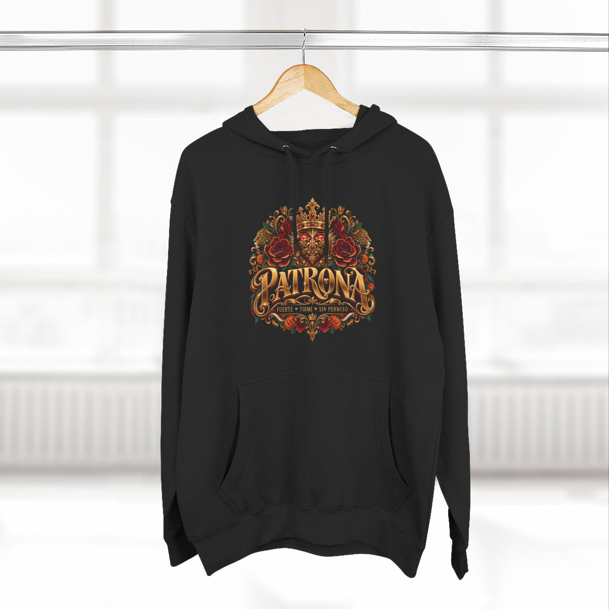 Patrona | Crowned in Power – Chicaify Collection | Three-Panel Fleece Hoodie