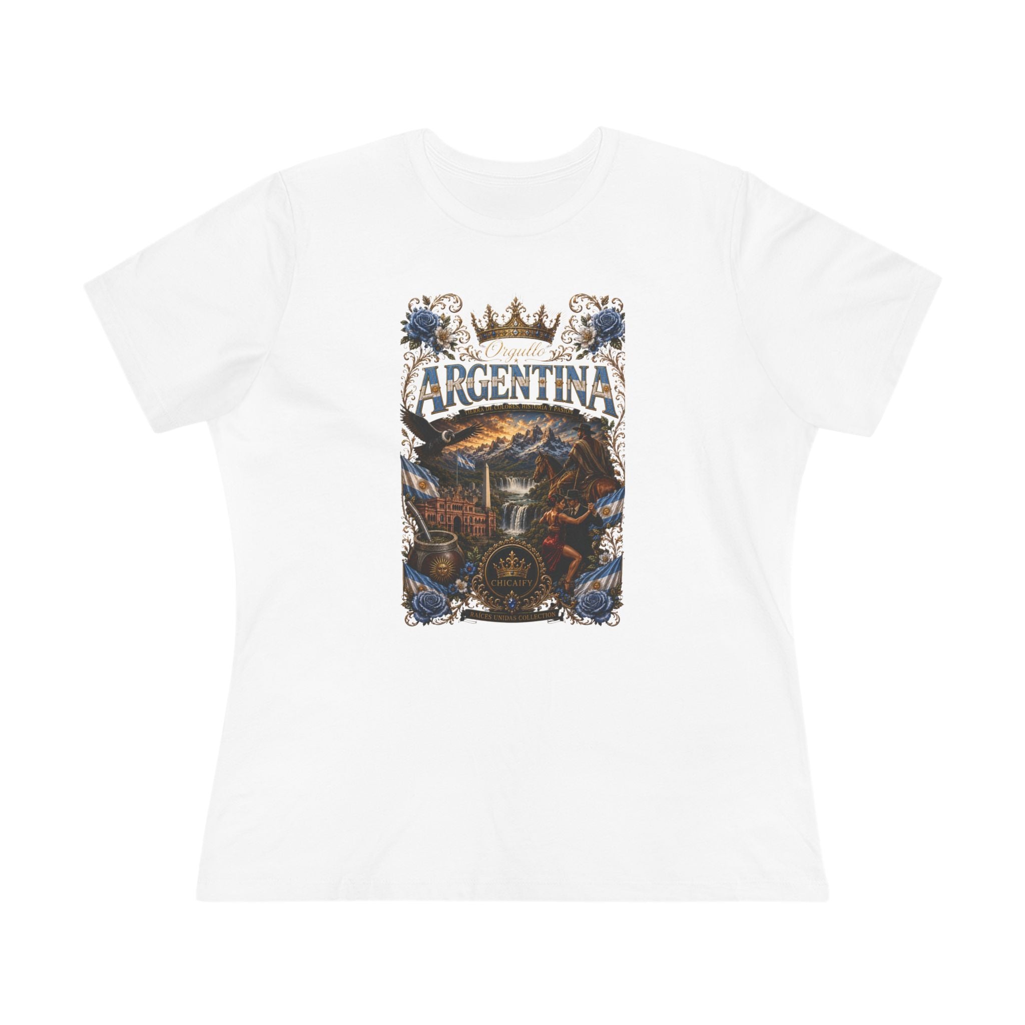 Women's Cotton Tee | Raíces Unidas — Orgullo Argentina