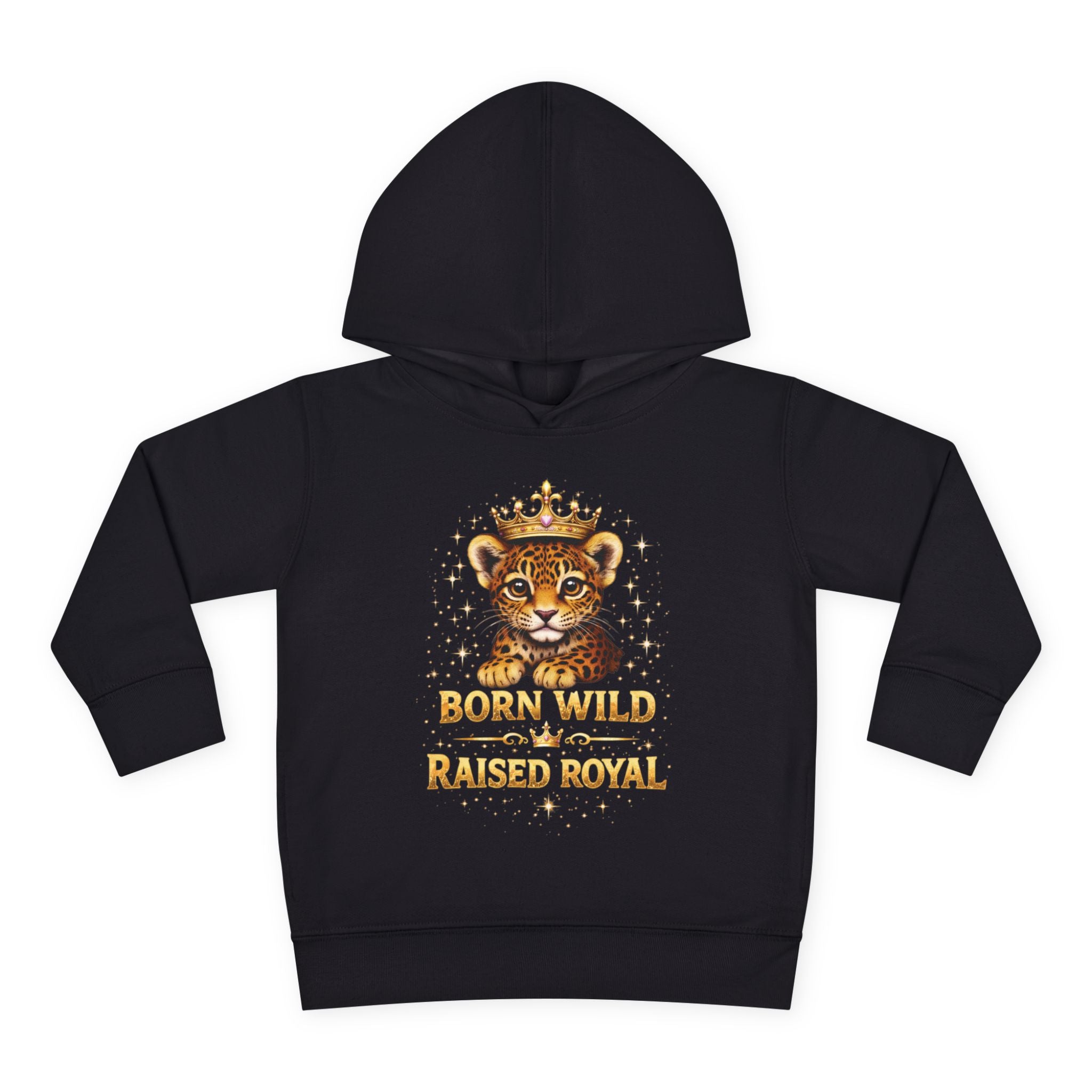 Toddler Hoodie — "Born Wild Raised Royal" Jaguar Cub Pullover