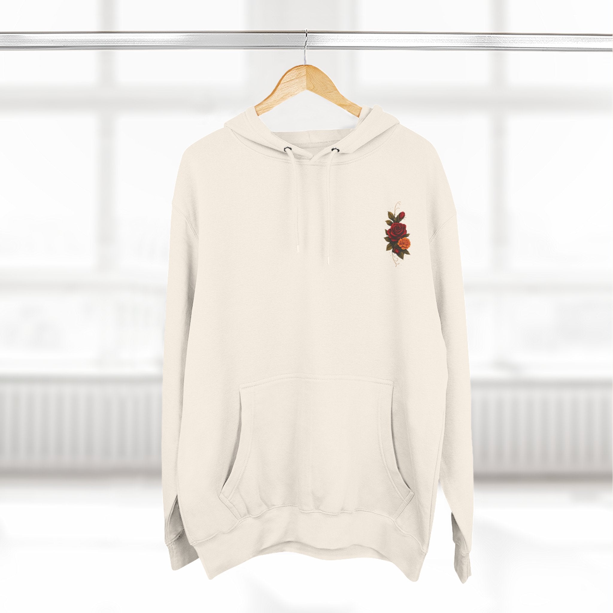 Hoodie — 'Confidentemente Única' Day of the Dead Sugar Skull Floral Hoodie