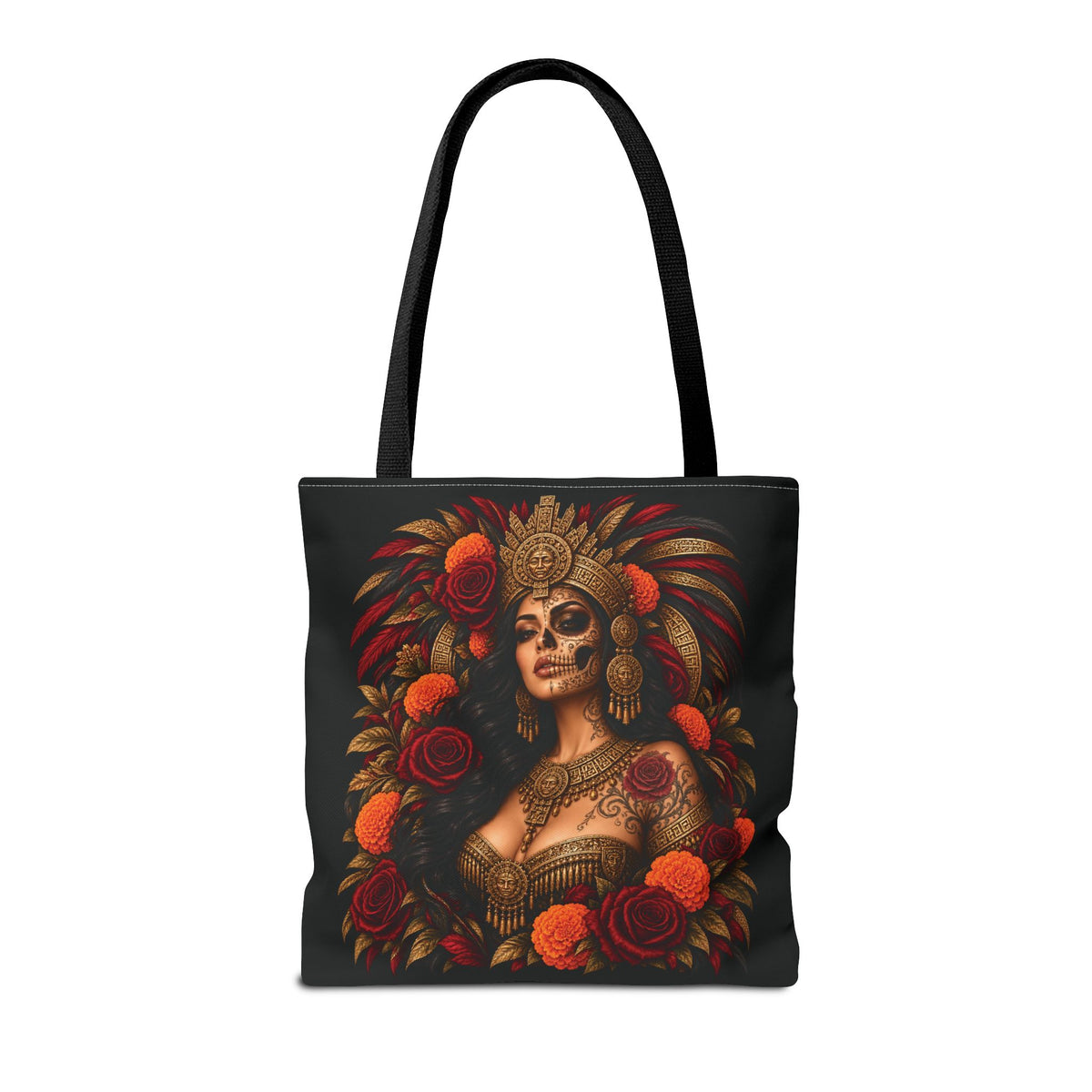 Reina Azteca: Entre Rosas y Cempasúchil | Chicaify Originals | Tote Bag