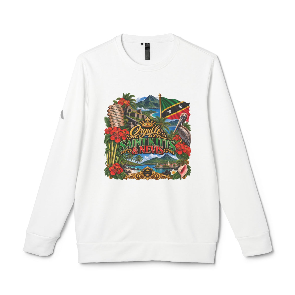 Orgullo Saint Kitts & Nevis — Raíces Unidas Collection adidas Fleece Crewneck Sweatshirt