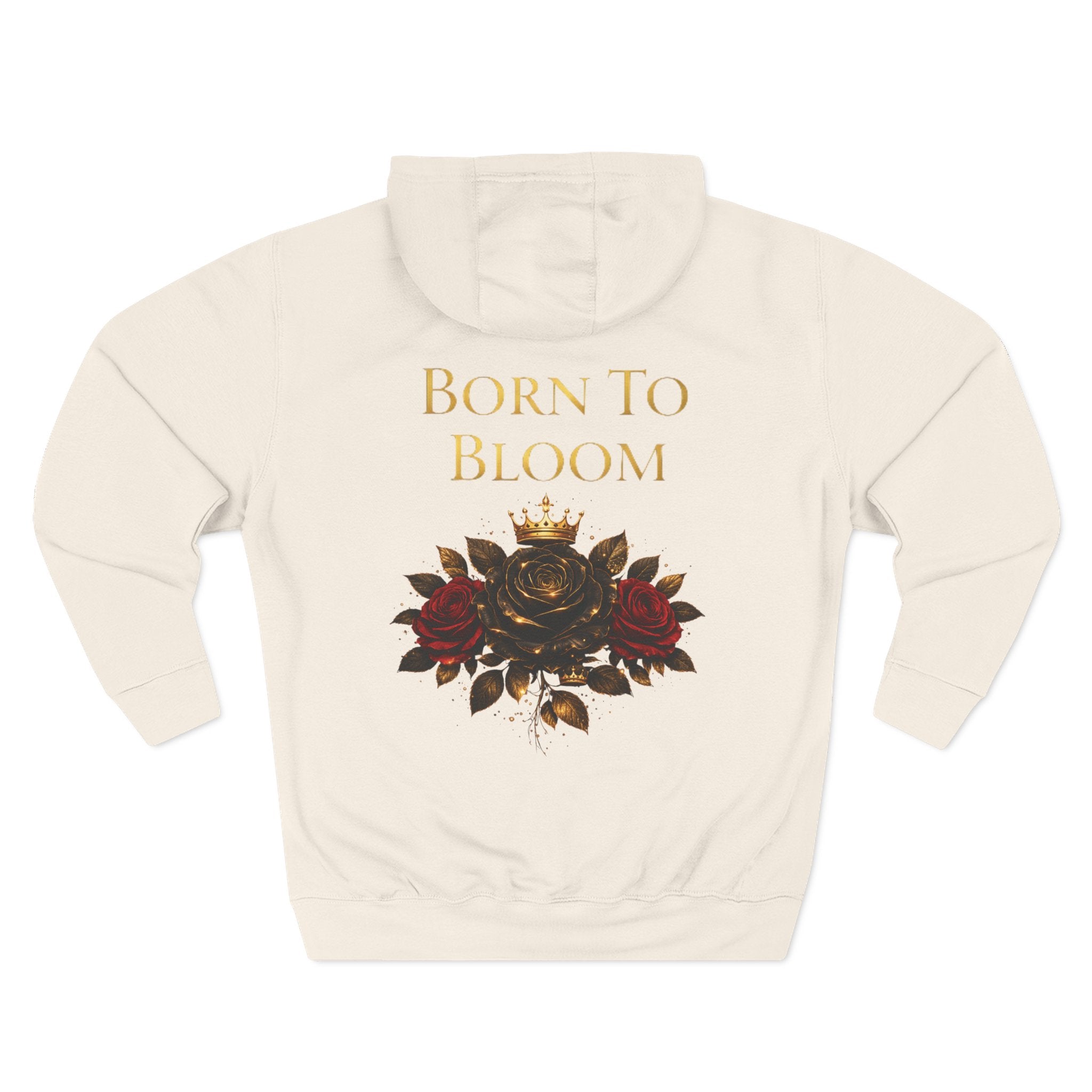 Born to Bloom Hoodie — Rose Crown Floral Fleece Pullover
