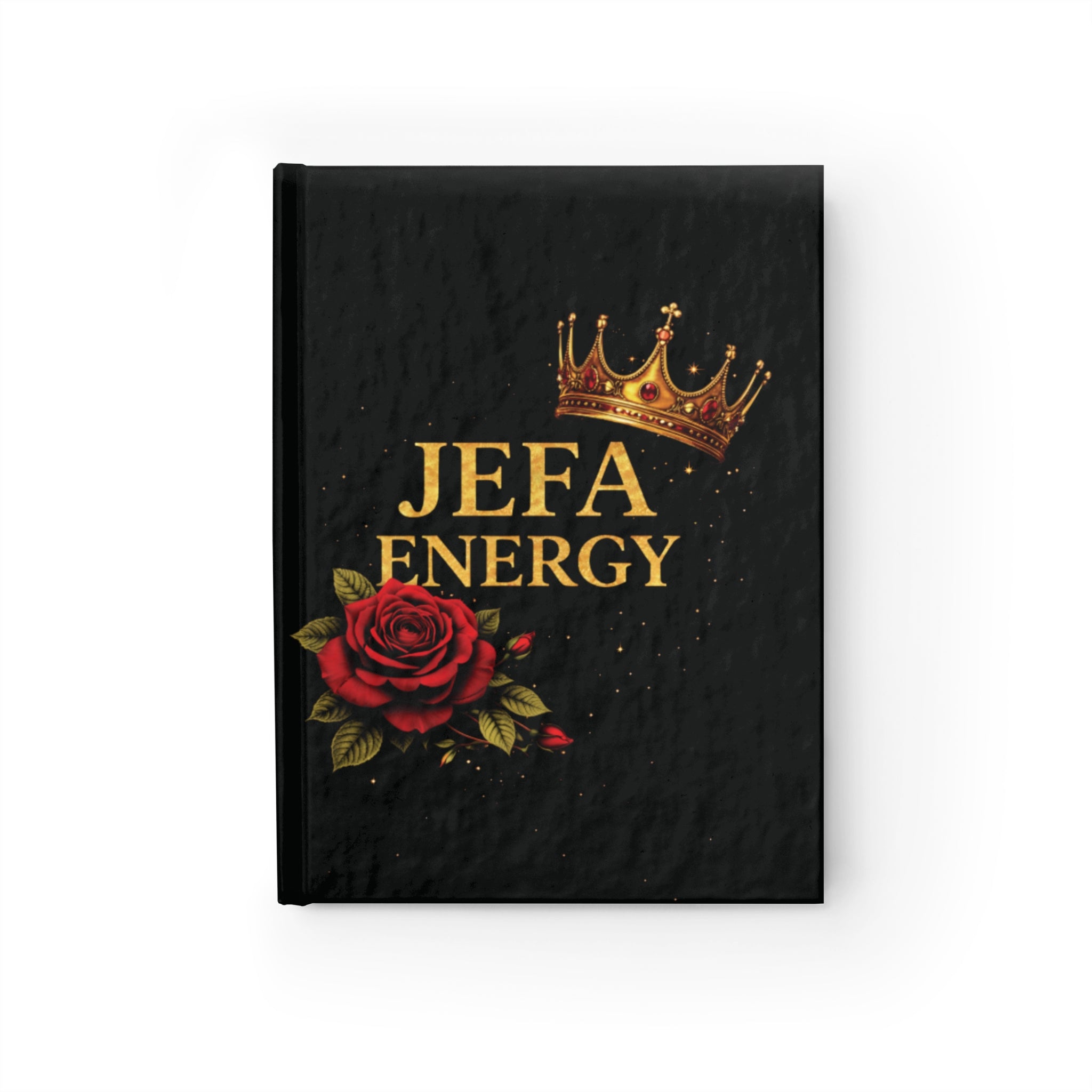 Jefa Energy Rose Crown Journal | Blank Lined Notebook, Empowerment Floral Cover