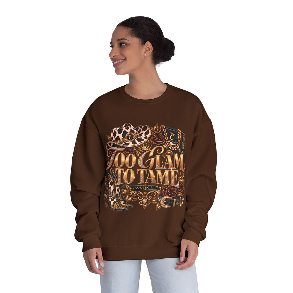 Vaquera Lux – Too Glam to Tame | NuBlend® Crewneck Sweatshirt