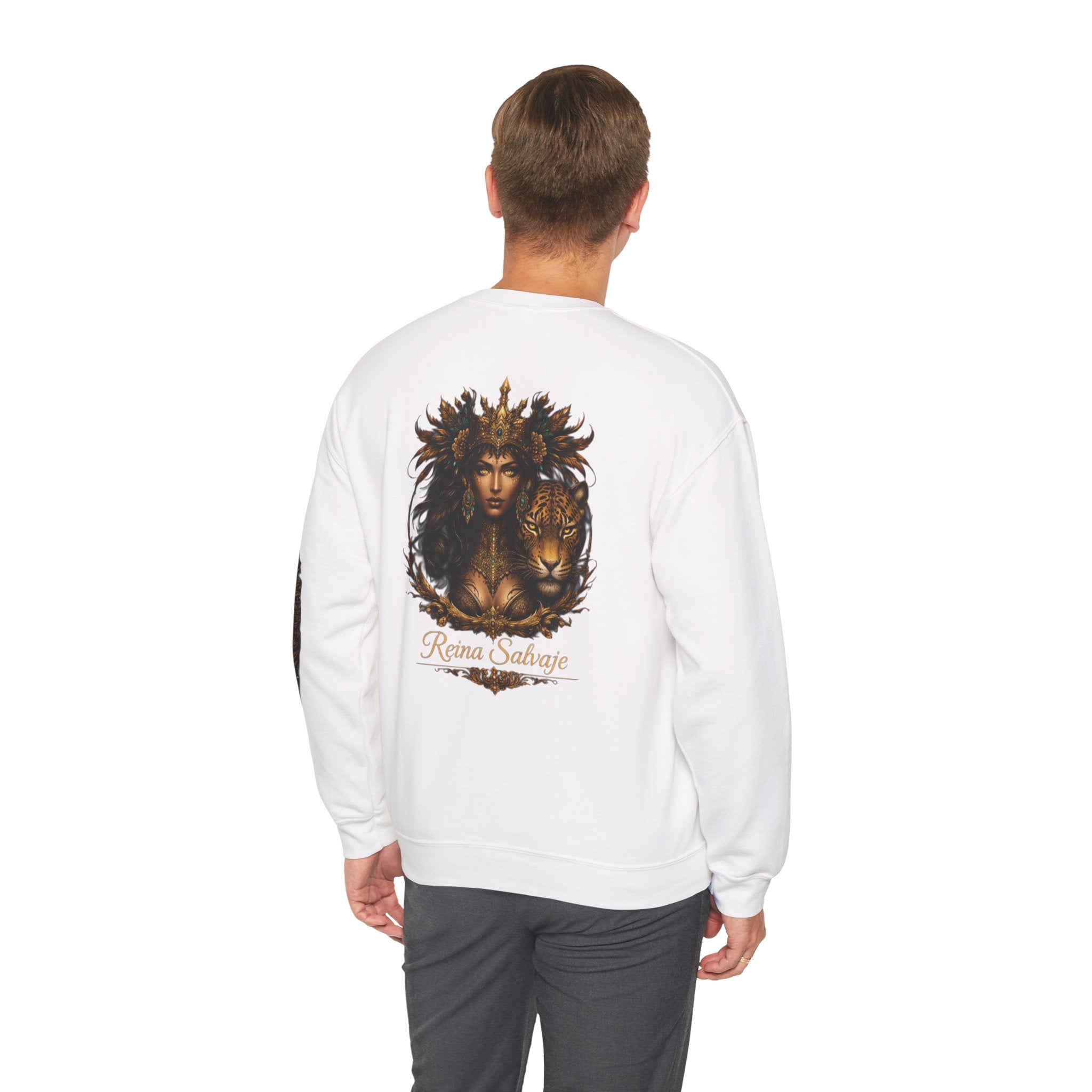 Reina Salvaje – Jaguar Queen Crewneck Sweatshirt – "Reina Salvaje" Graphic
