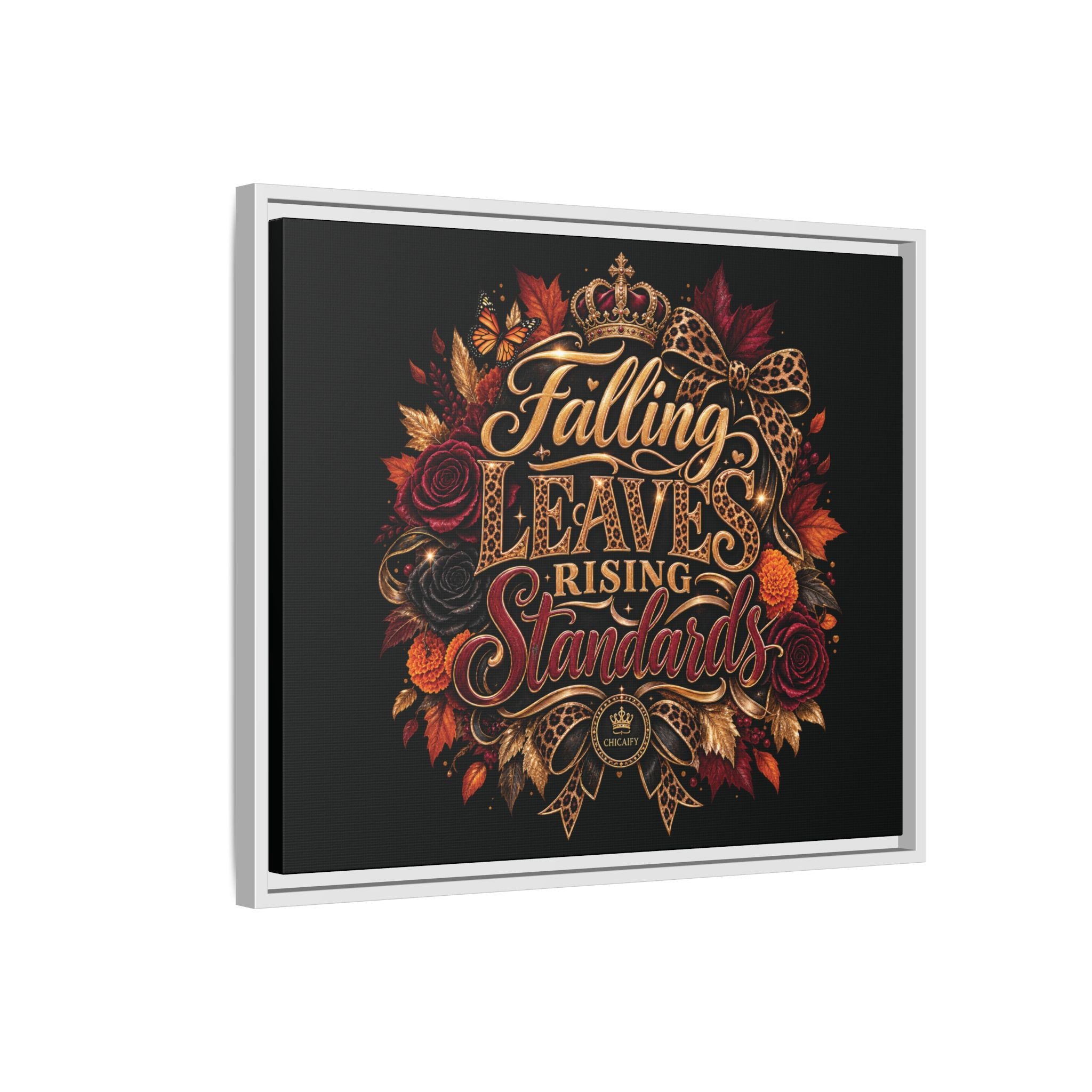 Falling Leaves, Rising Standards | Matte Canvas, Framed (Multi-color)