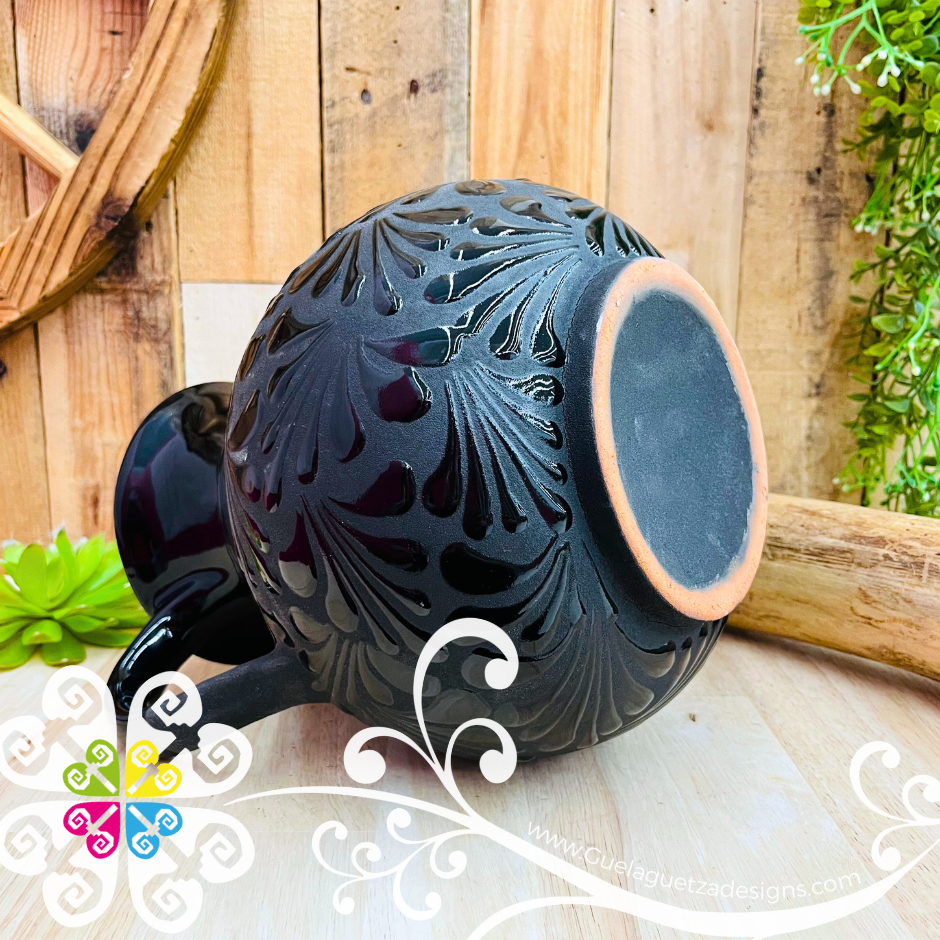 Black Espiga Bola Pitcher - Jarro de Barro