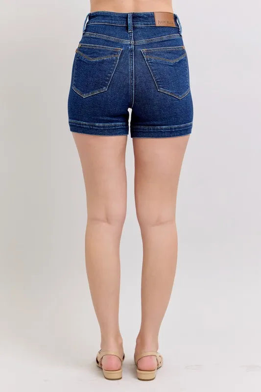 Judy Blue Size Small to 3XL High Waist Tummy Control Denim Shorts