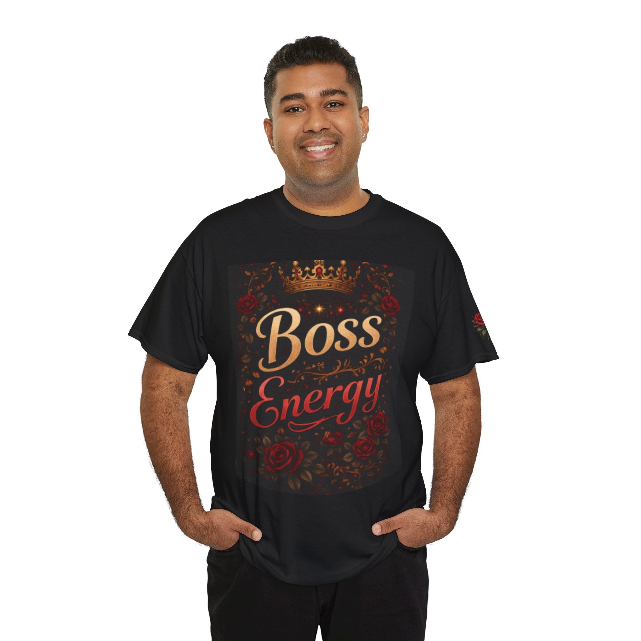 Boss Energy T-Shirt – Floral Crown Graphic Tee for Empowered Women