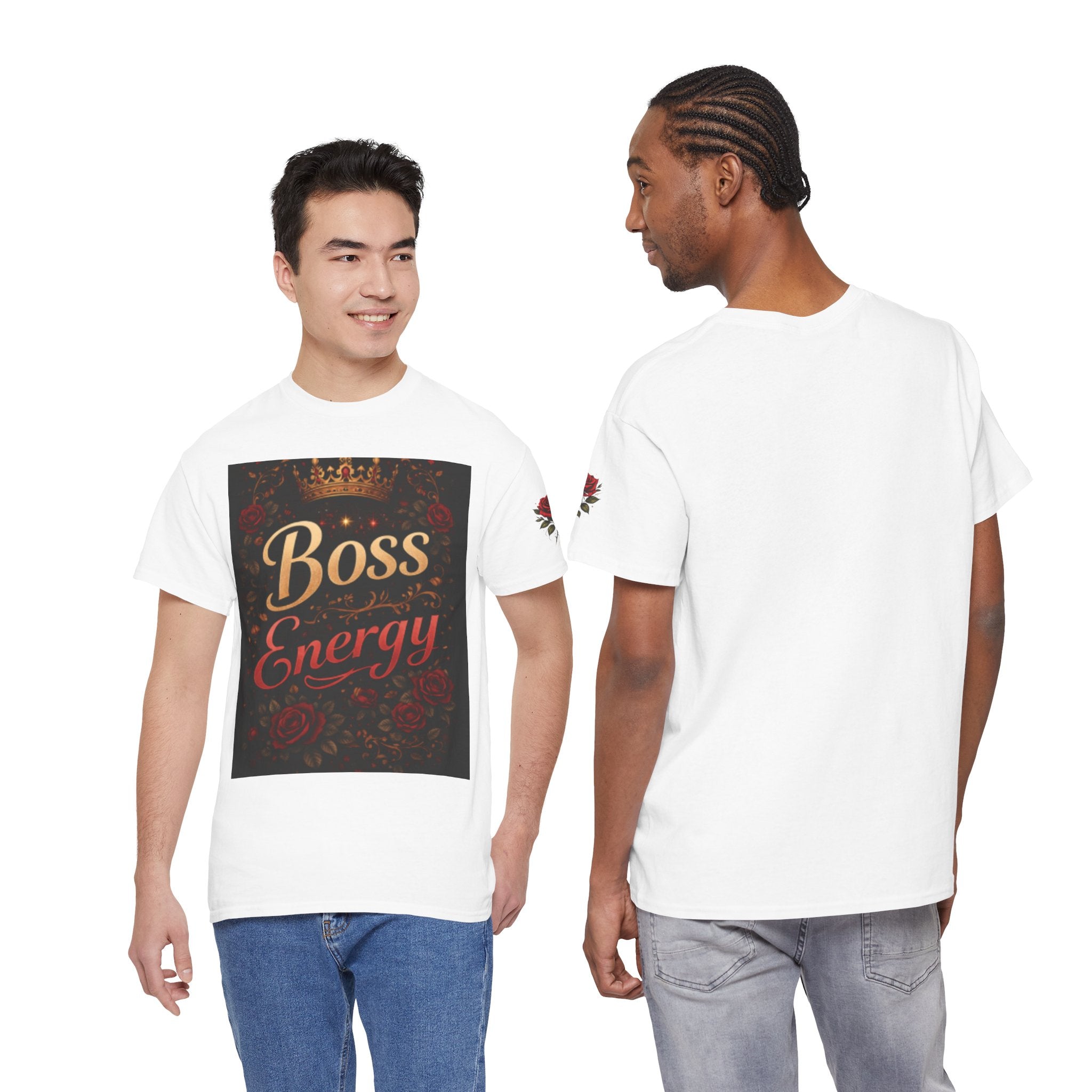 Boss Energy T-Shirt – Floral Crown Graphic Tee for Empowered Women