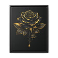 “Bloom Into Power – Gold Rose Canvas” Matte Canvas Wall Art