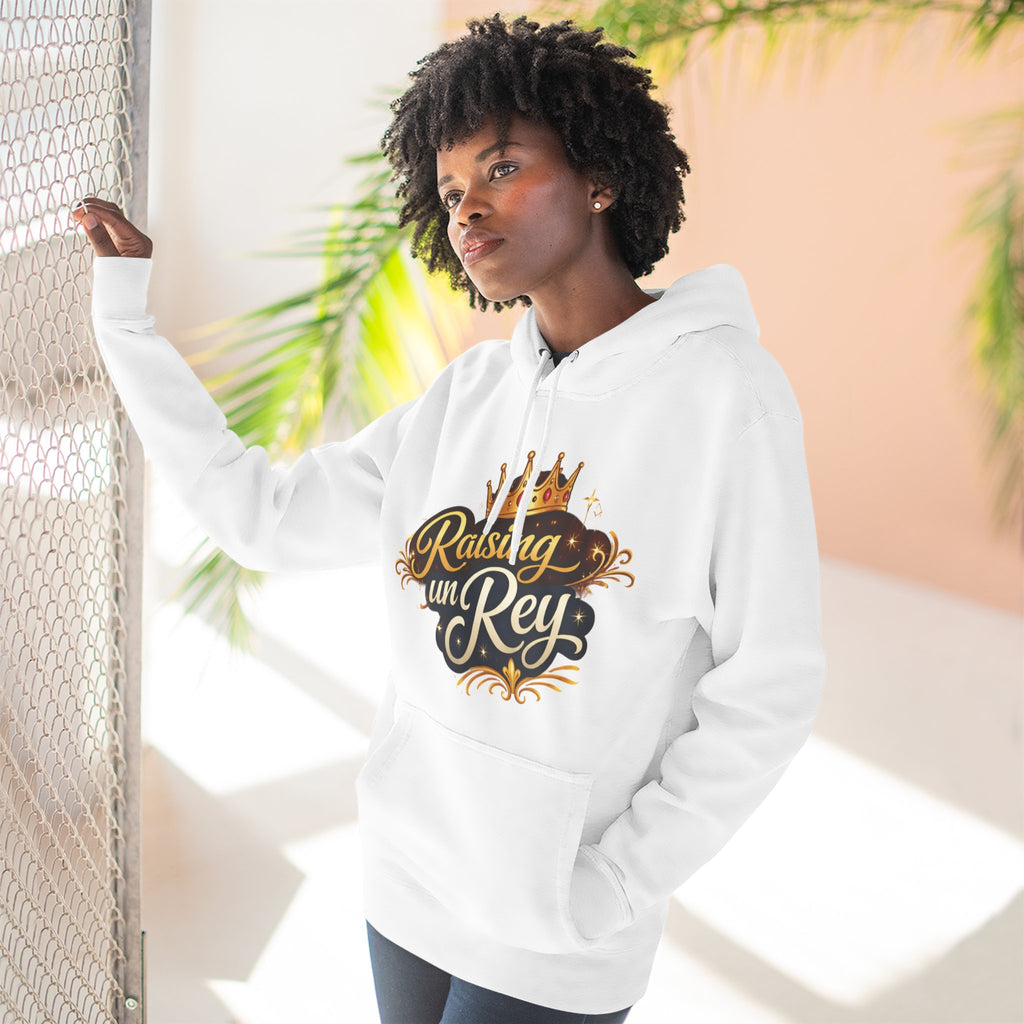Hoodie — "Raising un Rey" Crowned Spanish Family Pride Pullover