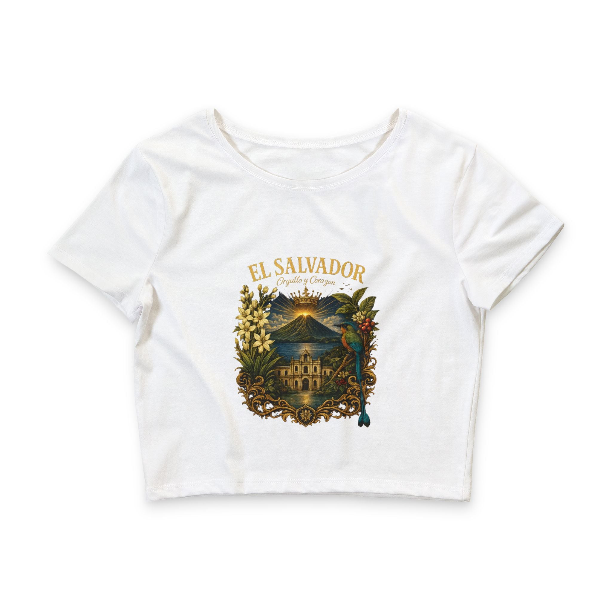 Corazón de Volcanes Crop Tee