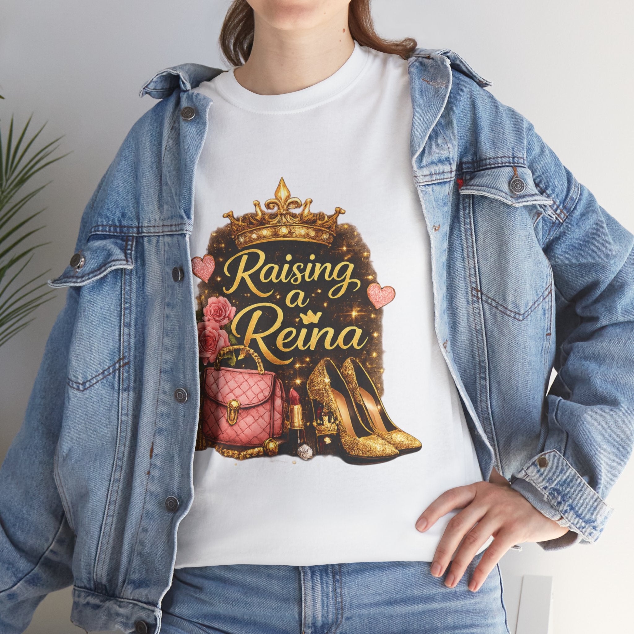 Raising a Reina T-Shirt — Mom & Daughter Crowned Queen Graphic Tee