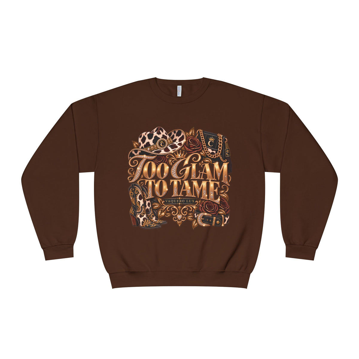 Vaquera Lux – Too Glam to Tame | NuBlend® Crewneck Sweatshirt