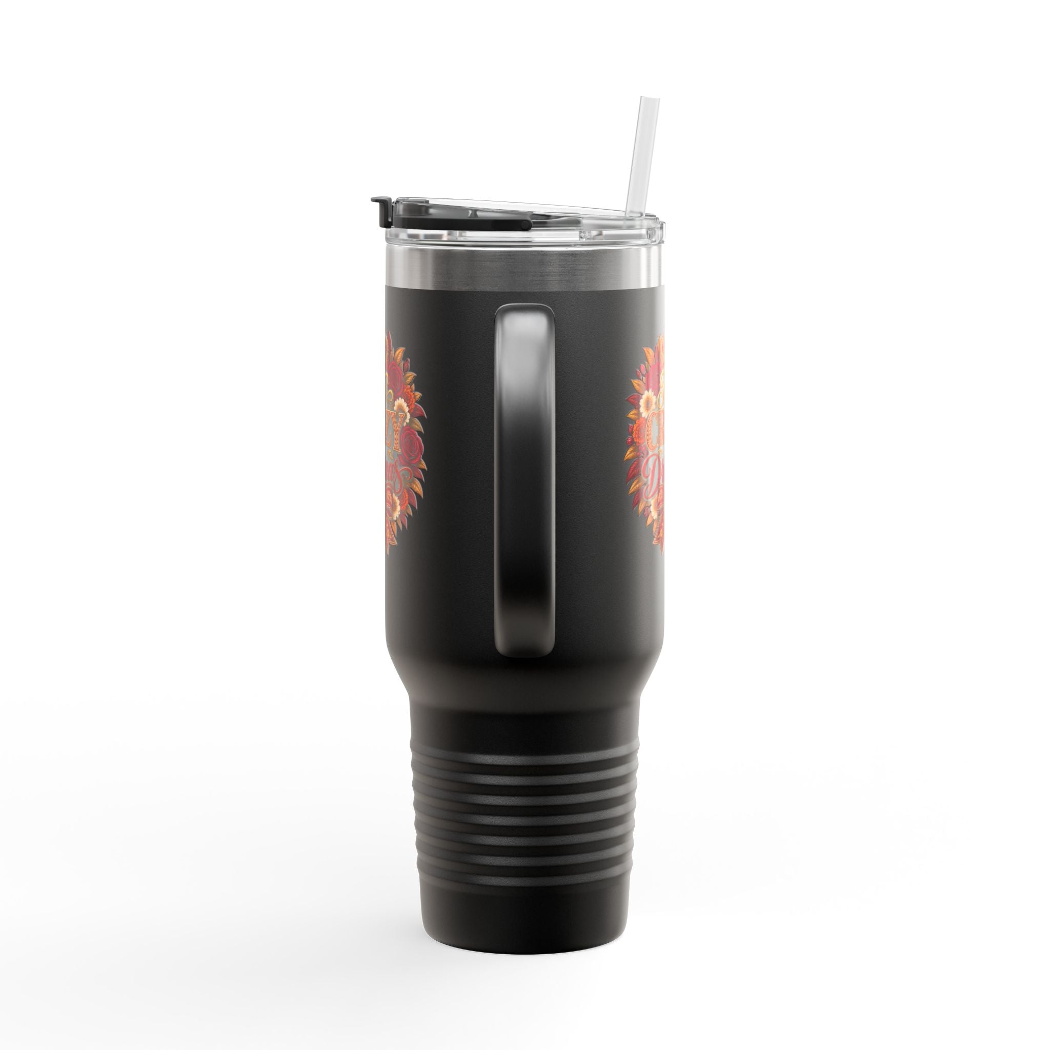 40oz Insulated Travel Mug — Too Crazy Para Tus Dramas – Charro-Inspired Edition