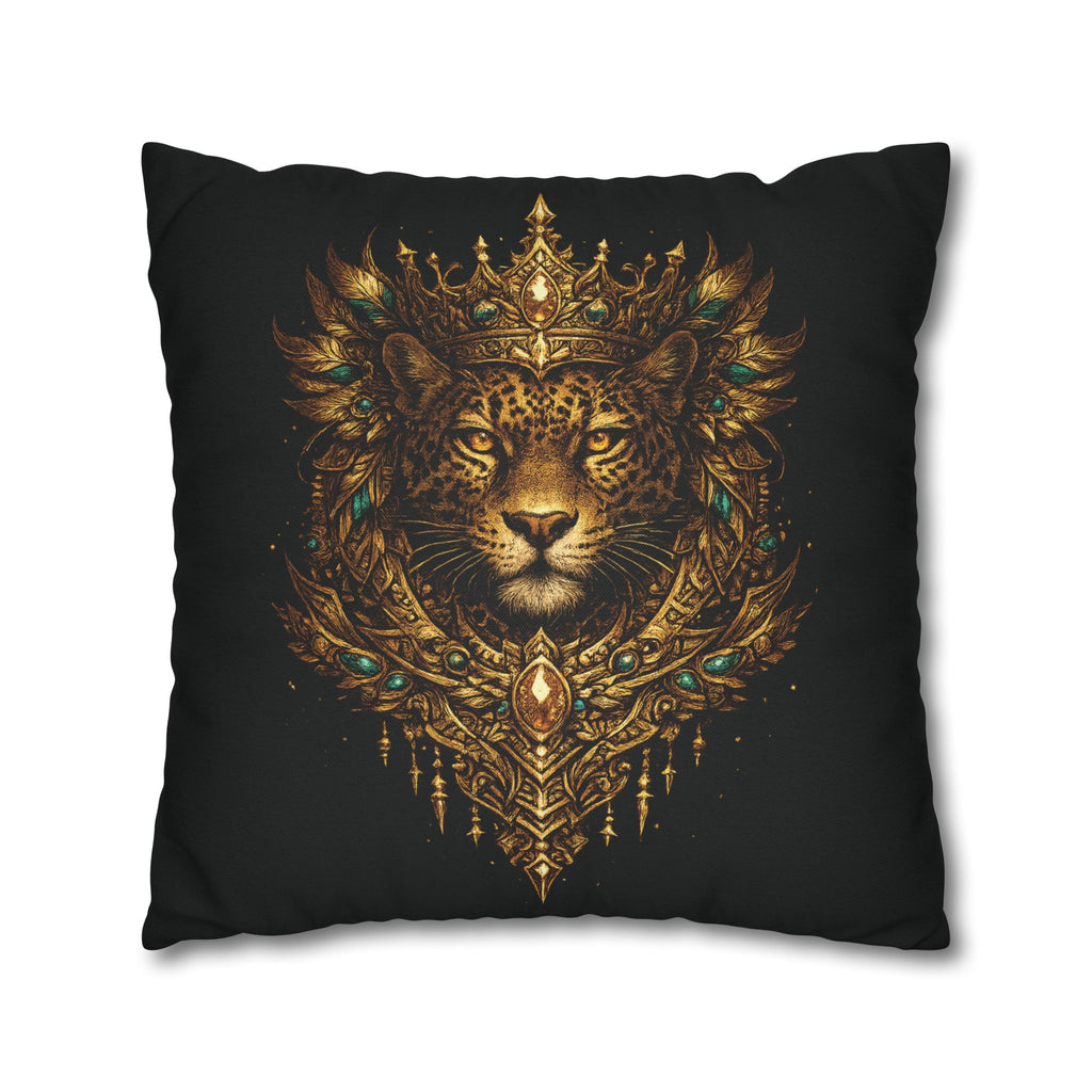 Golden Crowned Jaguar Decorative Pillow case