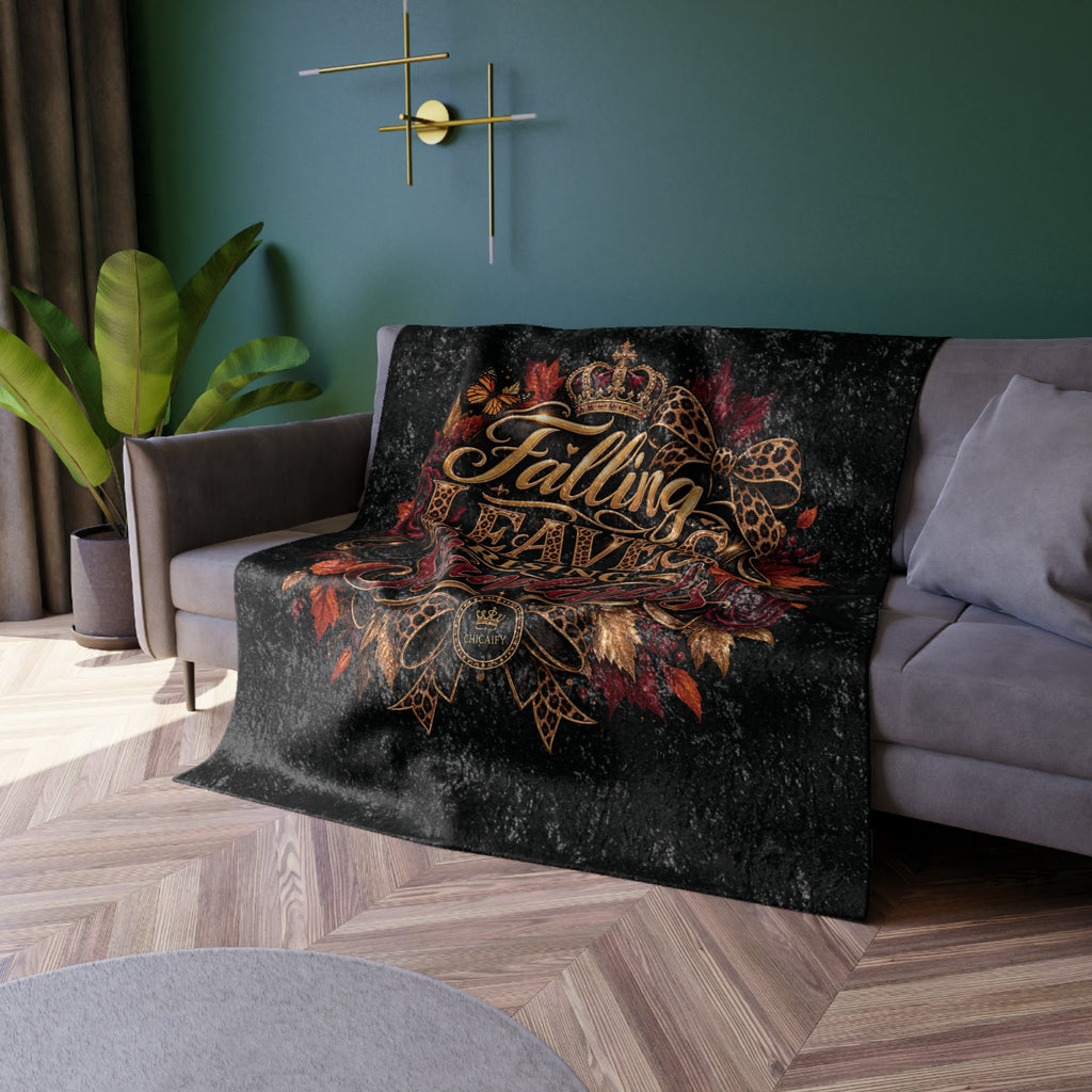 Falling Leaves, Rising Standards | Crushed Velvet Blanket