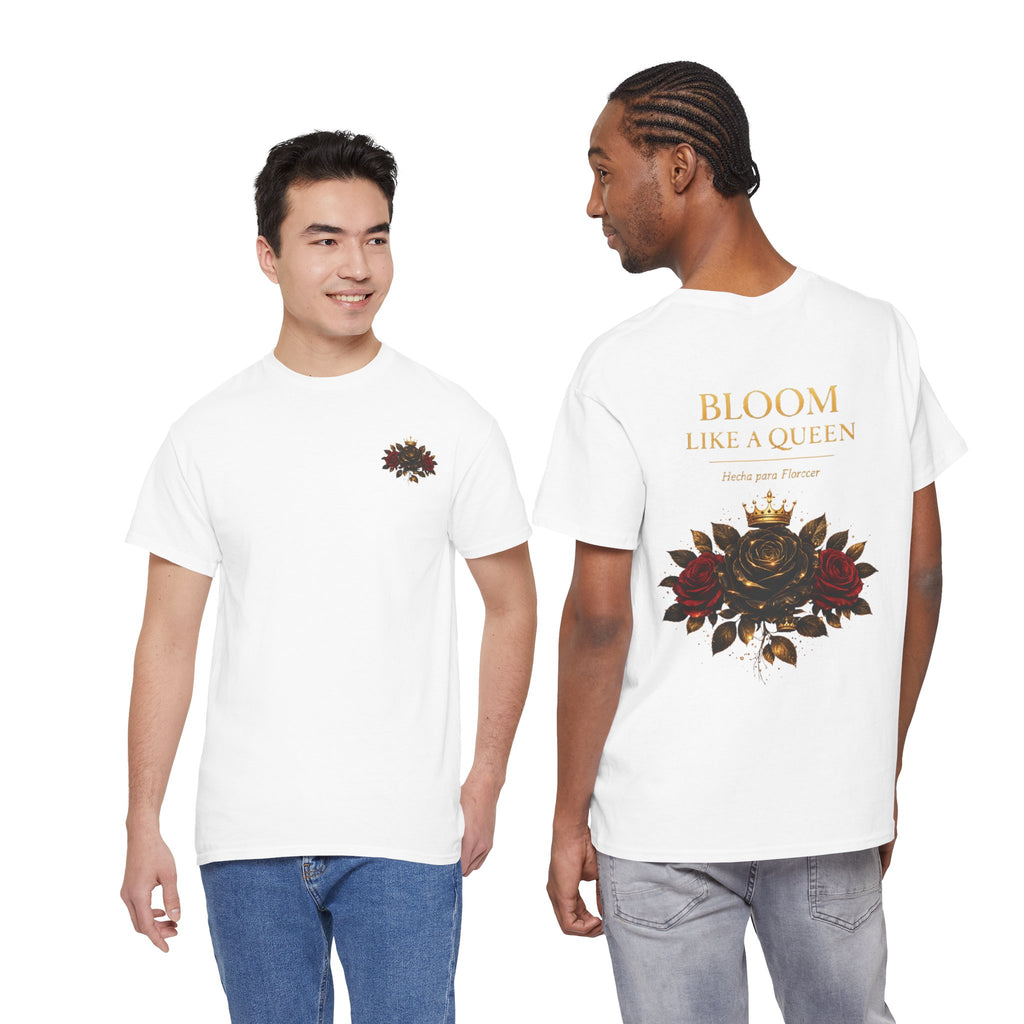 Bloom Like a Queen Tee — Floral Crown Rose Graphic Shirt